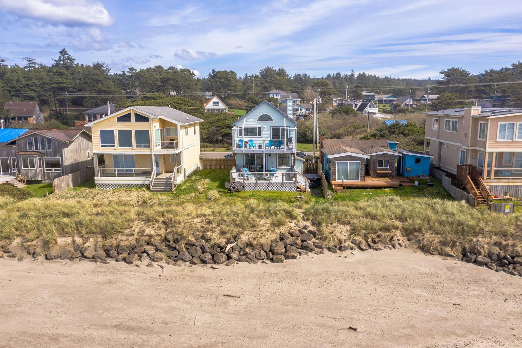 Steps From The Beach! Hottub, $1M Ocean View, Deck Waldport Dış mekan fotoğraf
